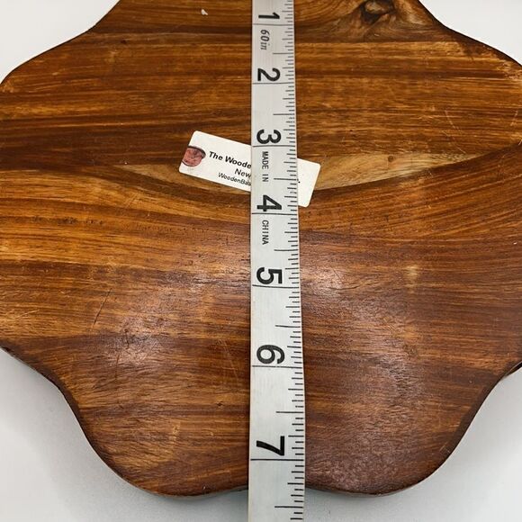 The Wooden Basket Hand-carved Collapsible Wooden Basket Excellent Craftsmanship - Picture 11 of 17